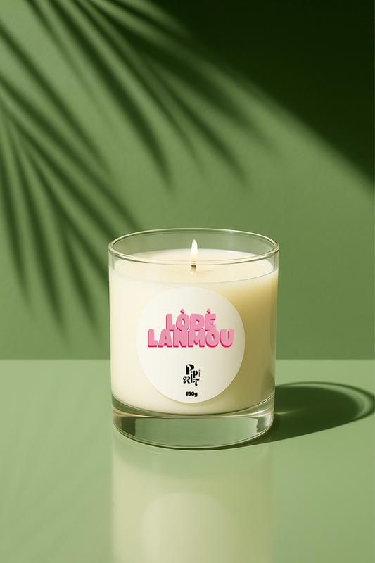La bougie est une ode à l'amour. Notes
néroli, piment, fleurs blanches, vanille